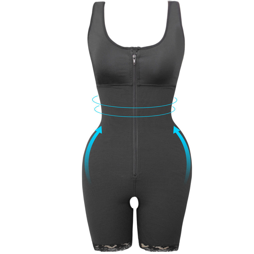 Women's Zipper Slimming Bodysuit Shapewear - Leverage On Heroes Women Store
