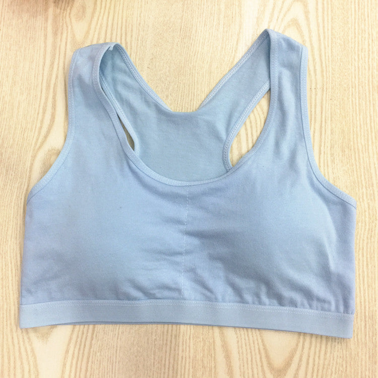 Pure Color Cotton Glossy Girls Bra - Leverage On Heroes Women Store