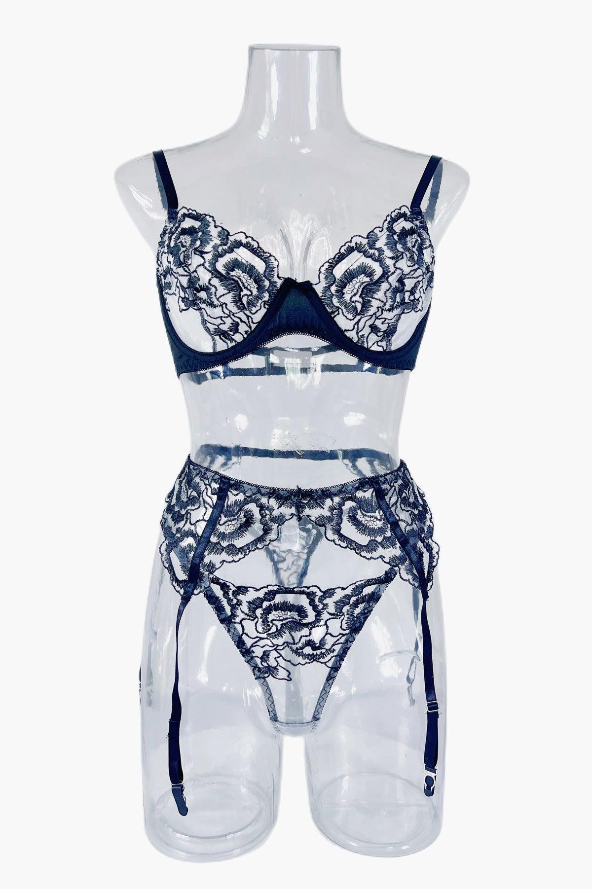 Women's Fashion Embroidery Lace Push-up Bra Suit - Leverage On Heroes Women Store