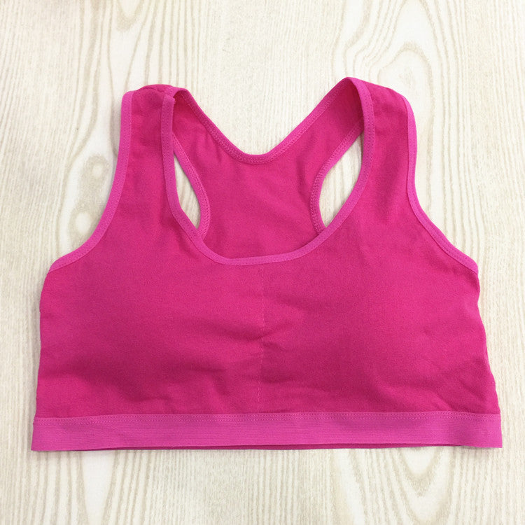 Pure Color Cotton Glossy Girls Bra - Leverage On Heroes Women Store