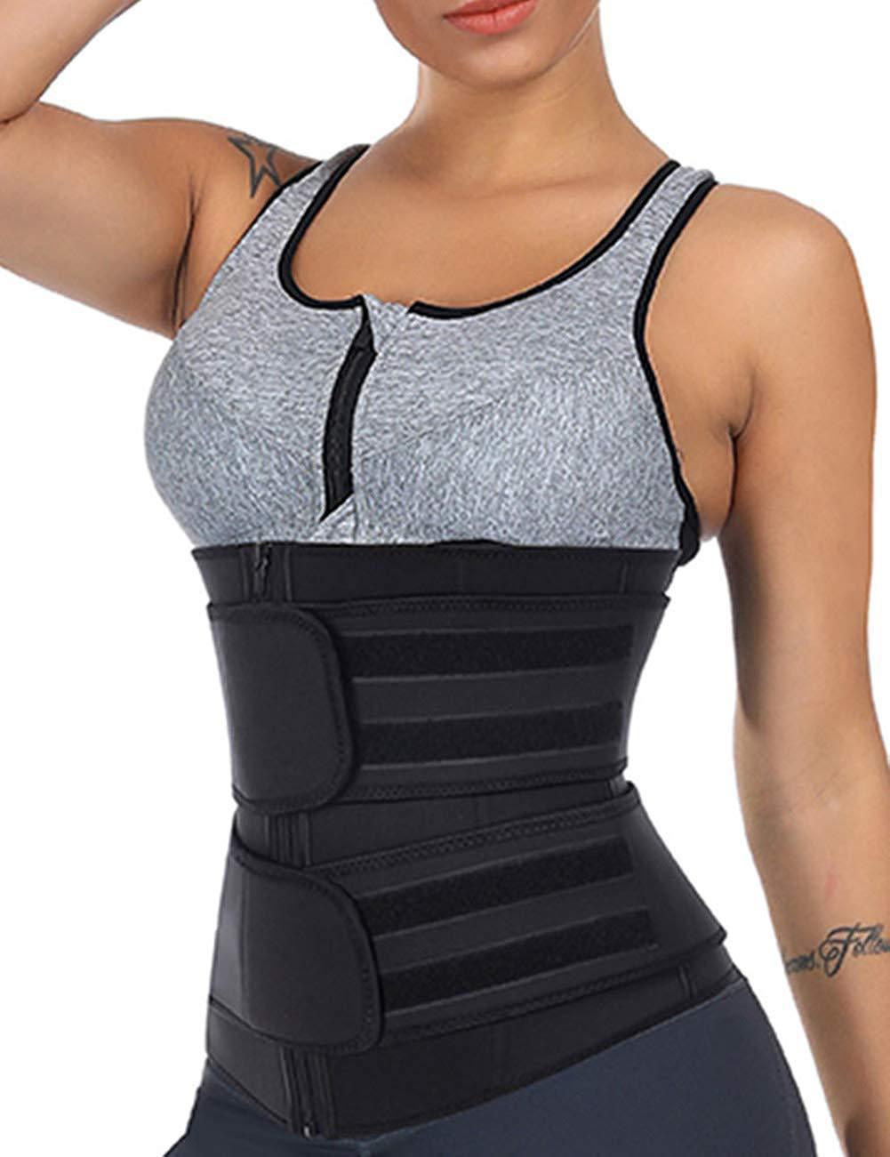 Double Waist Belt Waist Trainer – Steel Bone Neoprene Corset Shapewear