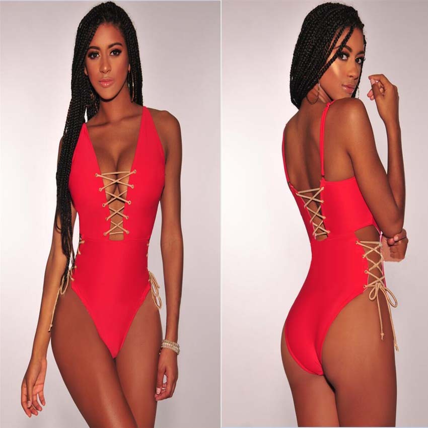 Sexy Solid Color Lace One-piece Bikini - Leverage On Heroes Women Store