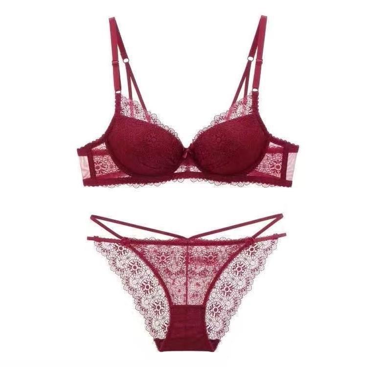 Sexy Lace Panty Set Women Deep V Gathered Sexy - Leverage On Heroes Women Store