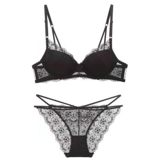 Sexy Lace Panty Set Women Deep V Gathered Sexy - Leverage On Heroes Women Store