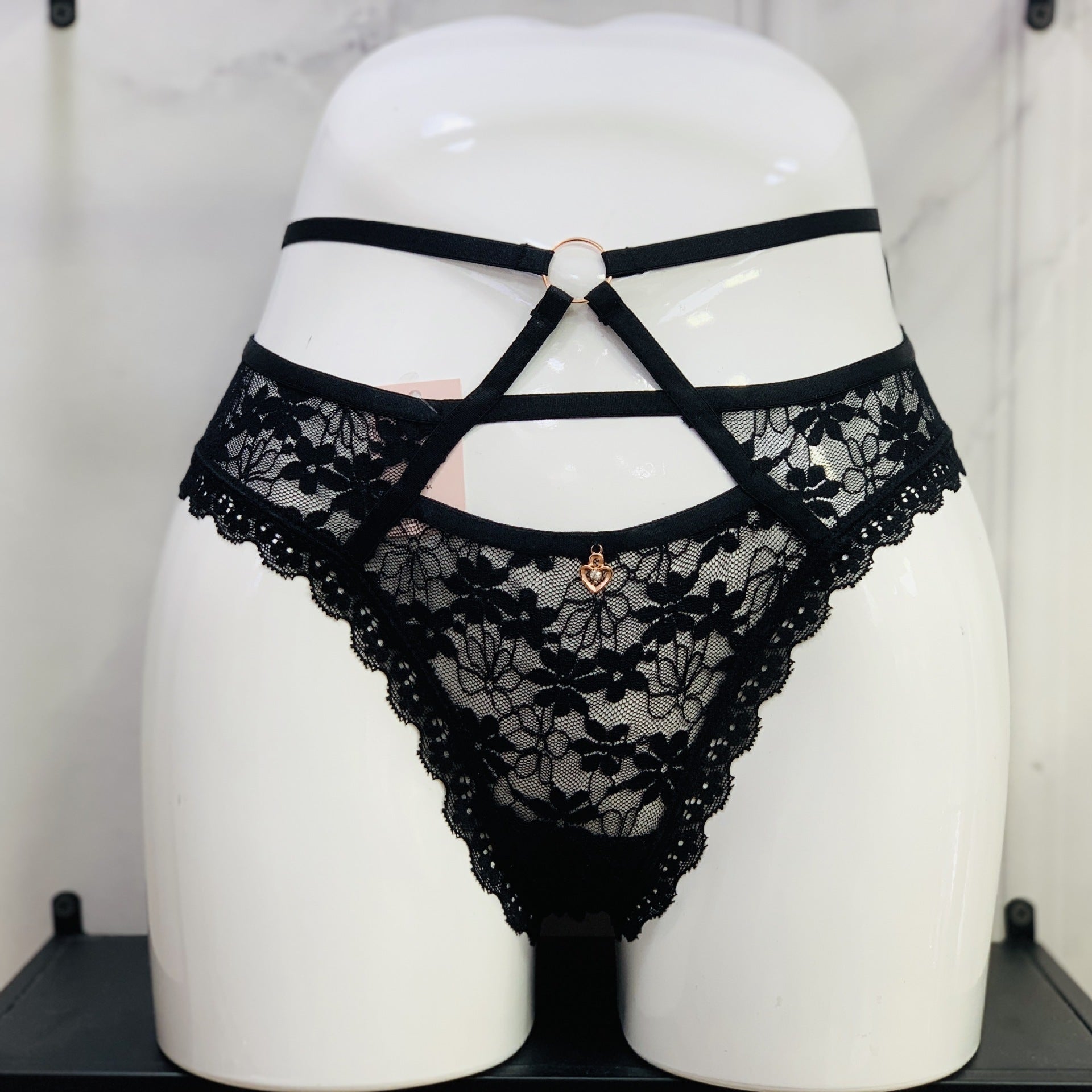 Lace cutout thong - Leverage On Heroes Women Store