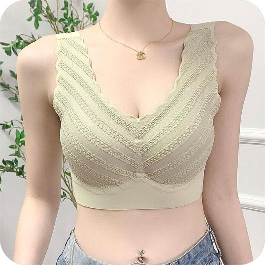 Seamless Back Shaping Bra Women's Small Chest Push Up Summer Thin Lace Bra - Leverage On Heroes Women Store