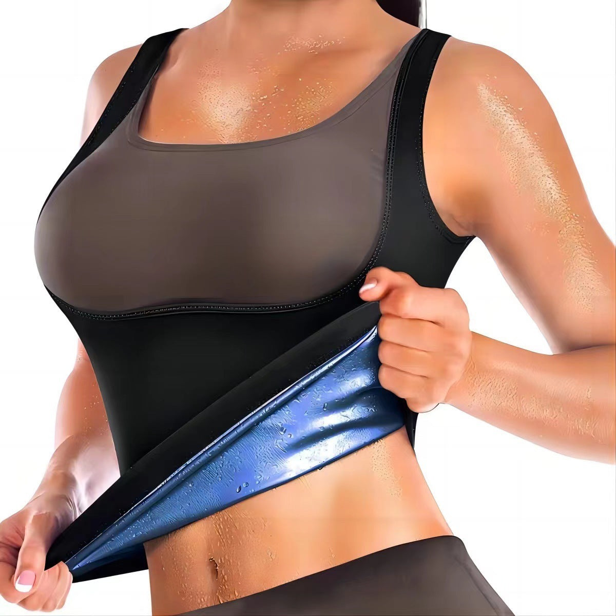 Violently Sweat Shapewear Silver Pastebrushing Vest - Leverage On Heroes Women Store