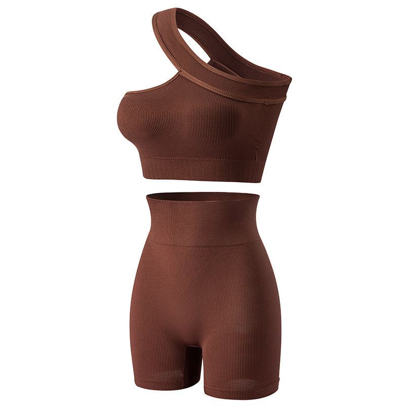 European And American Seamless Women's Underwear Sports Fitness Shockproof Off-shoulder Suit - Leverage On Heroes Women Store