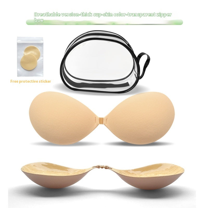 Thickened Seamless Push Up Small Breast Size Exaggerating Bra Silicone Nipple Sticker - Leverage On Heroes Women Store