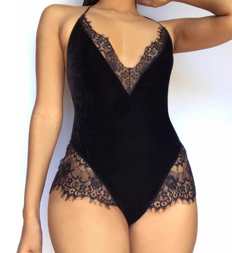 Body moldeador de encaje tipo camisola – Lencería femenina sexy y suave