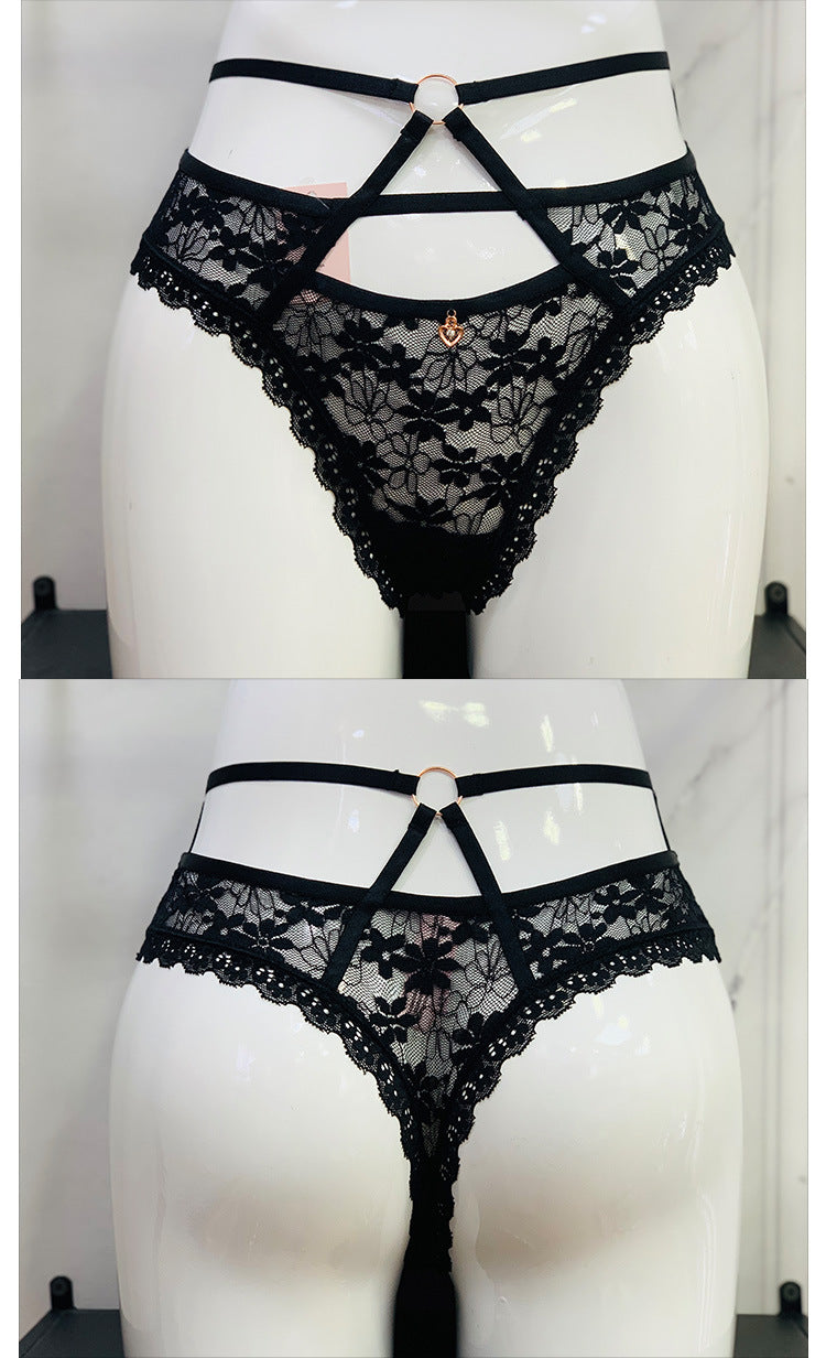 Lace cutout thong - Leverage On Heroes Women Store