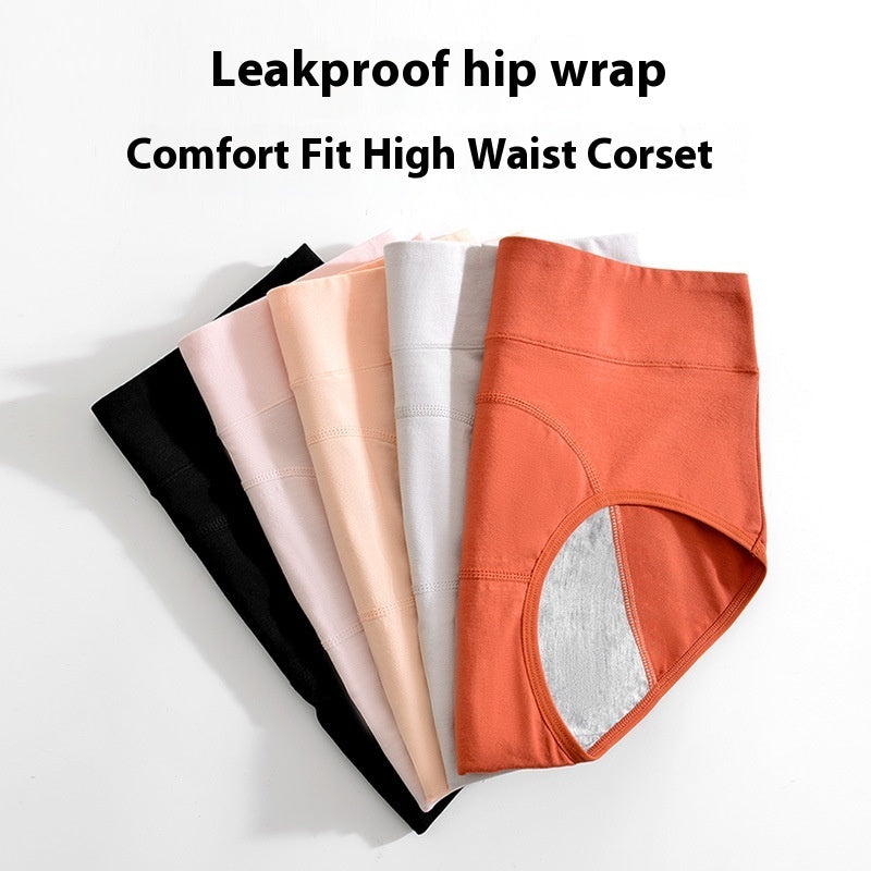 Women's Underwear High Waist Pure Cotton Antibacterial Briefs Lengthened Widened Leak-proof Sanitary Panty - Leverage On Heroes Women Store