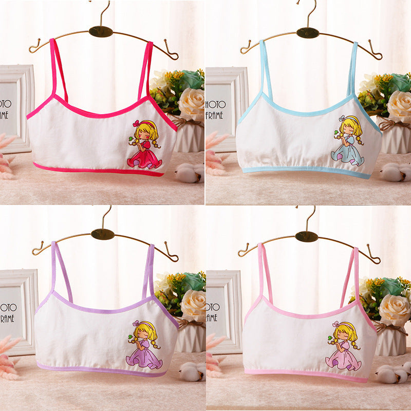 Girls Cotton Cartoon Camisole Underwear Bra - Leverage On Heroes Women Store