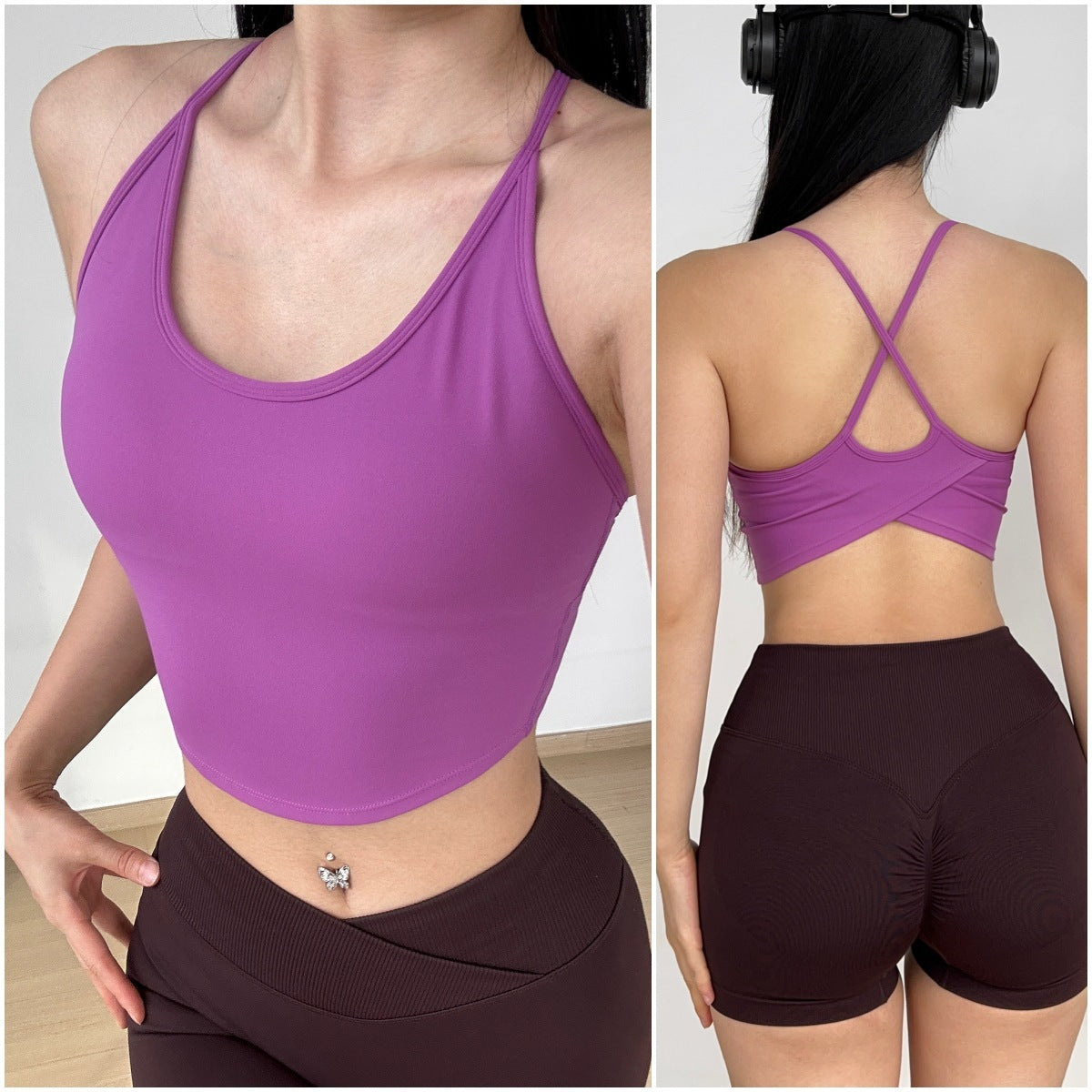 Integrated Chest Pad Push-up Quick-dry - Leverage On Heroes Women Store