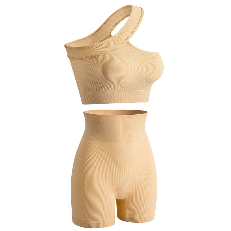 European And American Seamless Women's Underwear Sports Fitness Shockproof Off-shoulder Suit - Leverage On Heroes Women Store