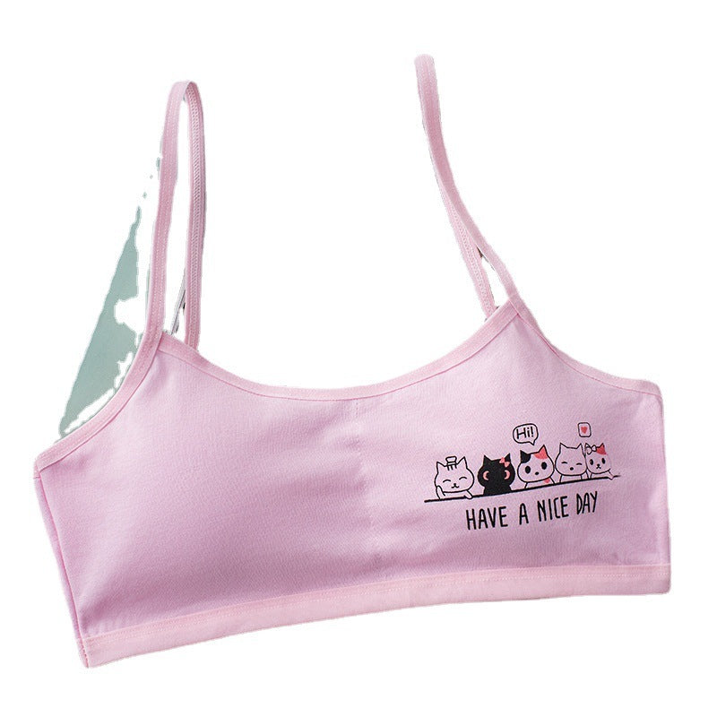 Girl's Bras Cotton Vest Cute - Leverage On Heroes Women Store