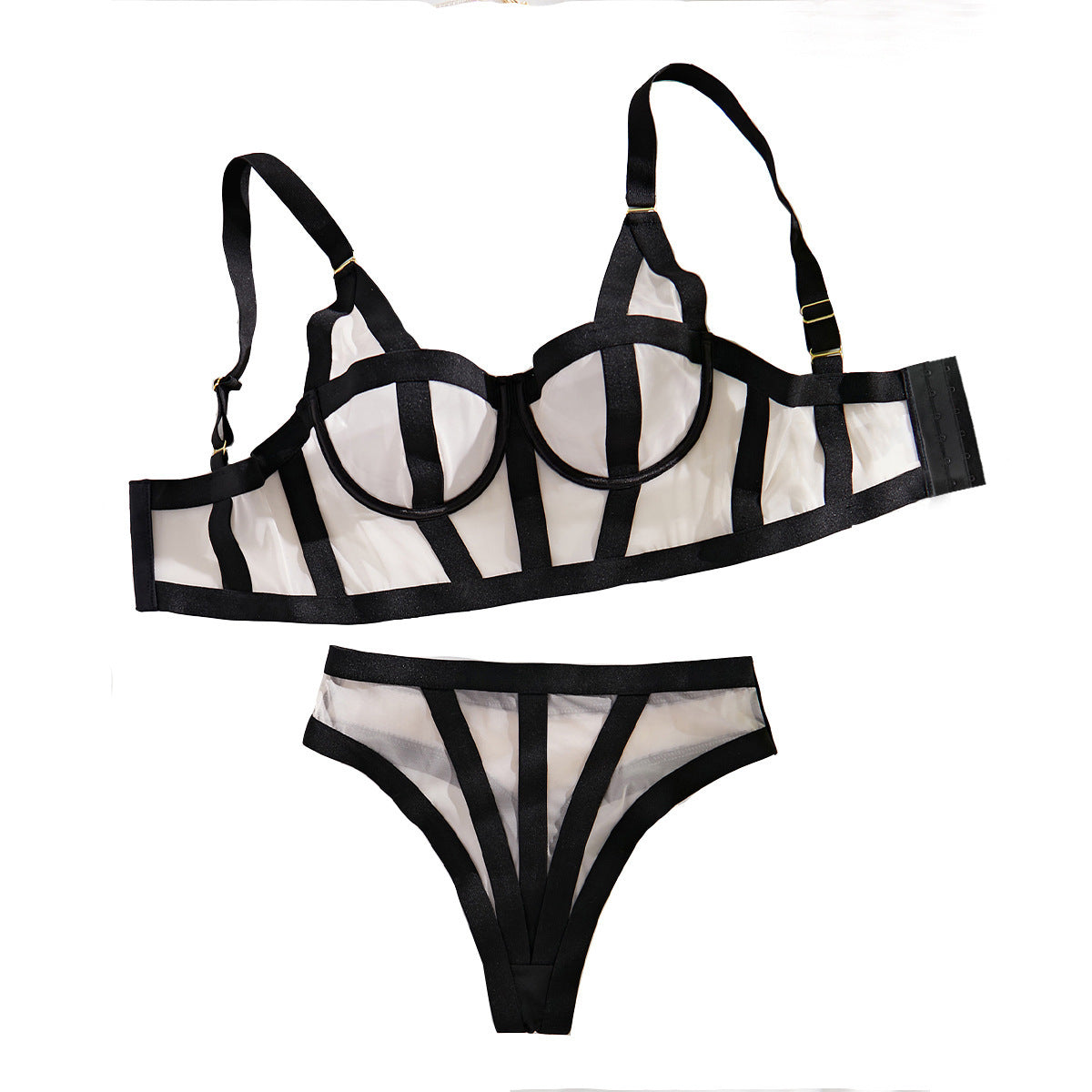 Mesh Splicing Shapewear Two-piece Set - Leverage On Heroes Women Store