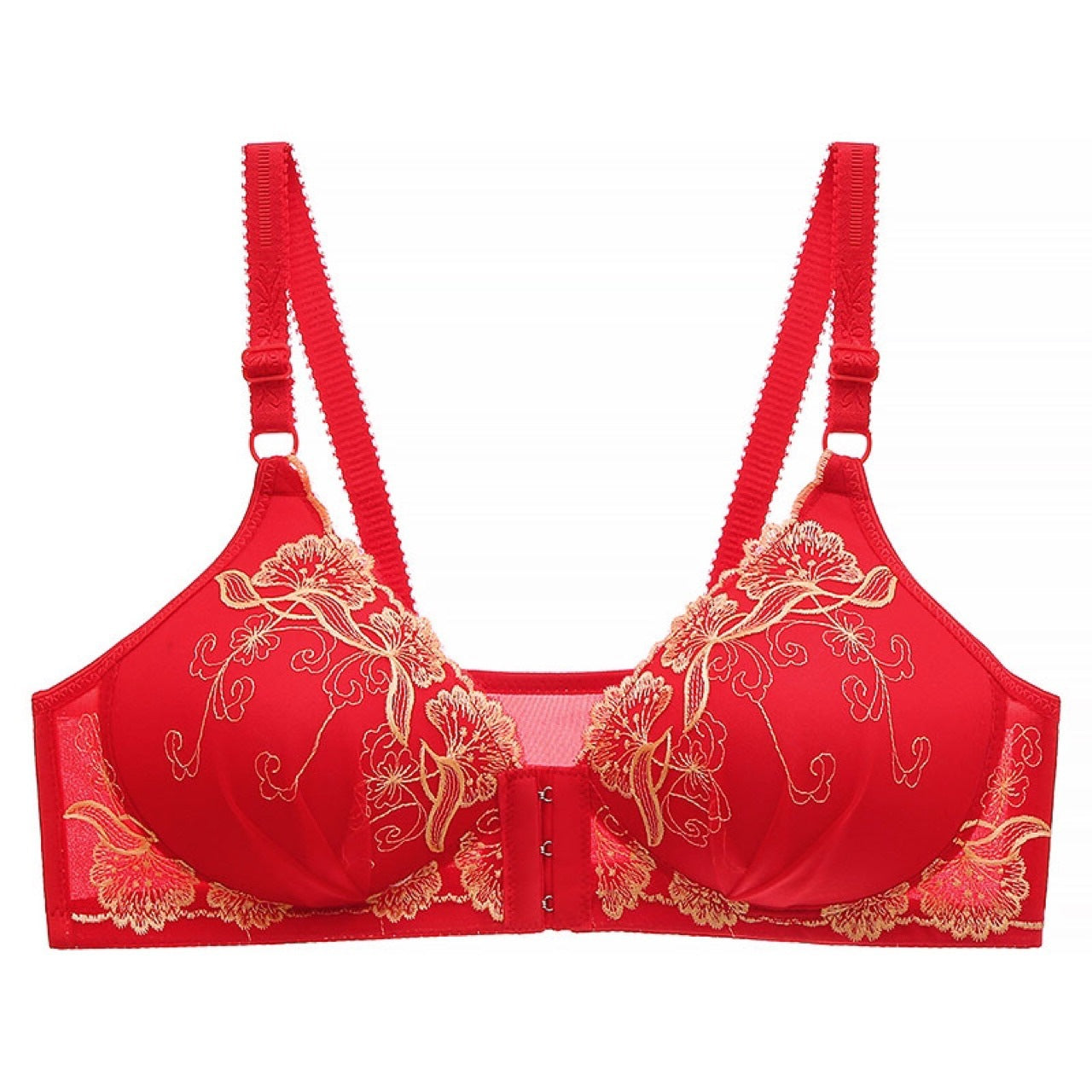Front Buckle Embroidered Underwear Women Push Up - Leverage On Heroes Women Store