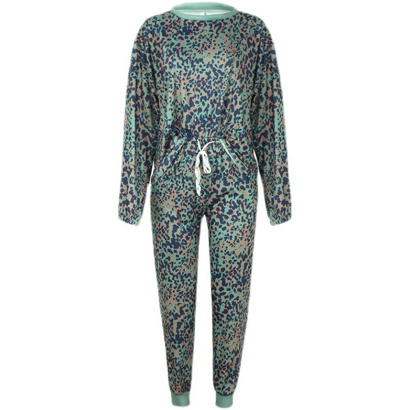 Printed Comfortable Long Sleeve Ladies Loungewear - Leverage On Heroes Women Store