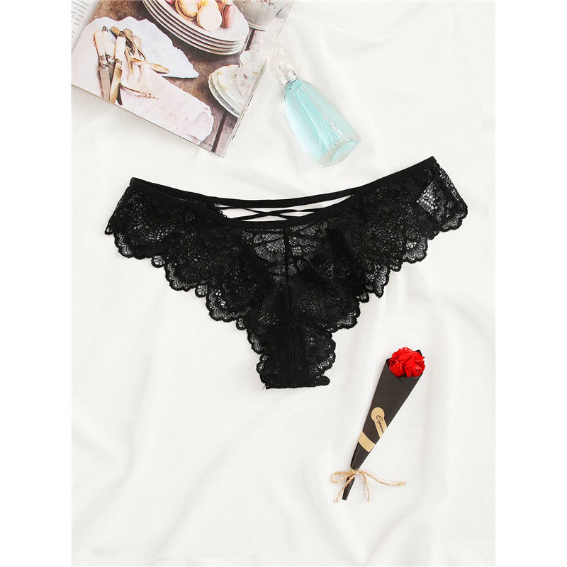 ladies lace flower panties thong - Leverage On Heroes Women Store