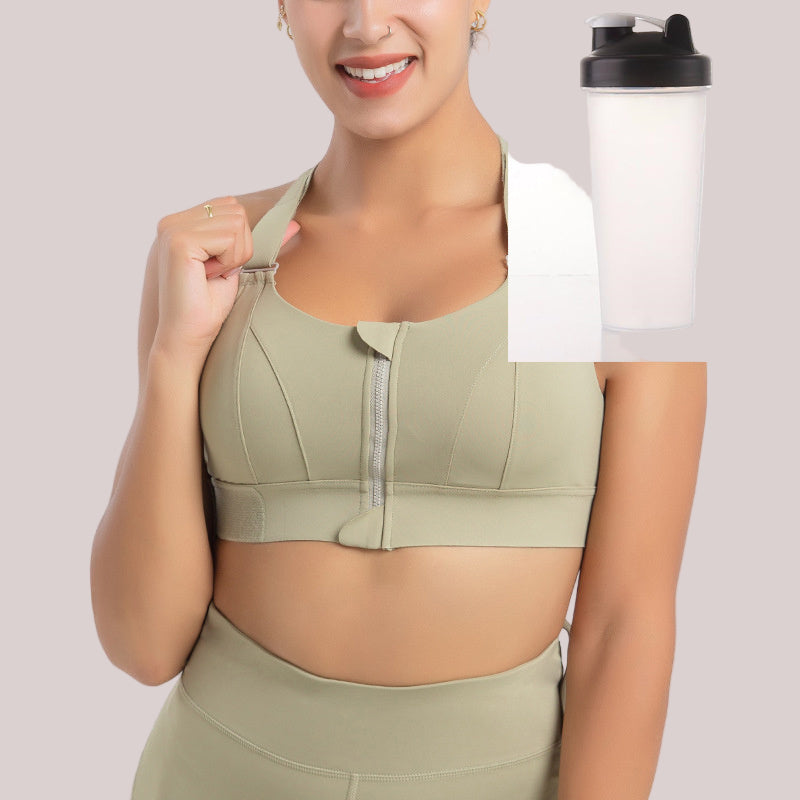 Front Zipper Sport Active Seamless For Women Wireless Sleep Underwear - Leverage On Heroes Women Store