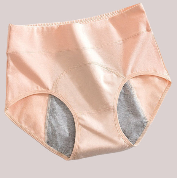 Women's Underwear High Waist Pure Cotton Antibacterial Briefs Lengthened Widened Leak-proof Sanitary Panty - Leverage On Heroes Women Store