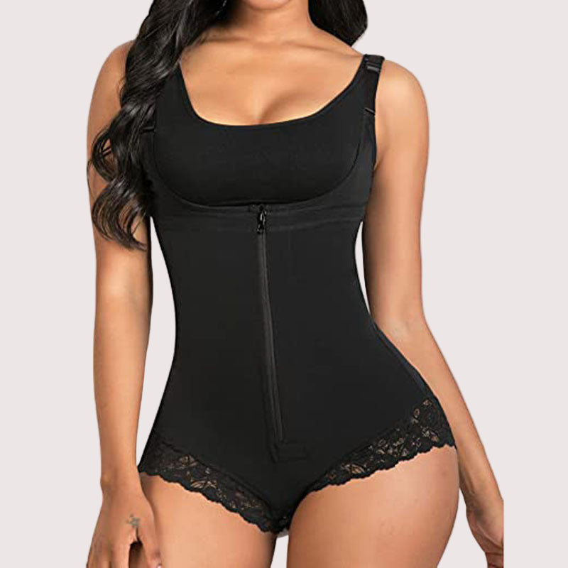 Contracting Hip Lifting Tights Body Shaping Underwear Shapewear Siamese Triangle Zipper Shapewear - Leverage On Heroes Women Store