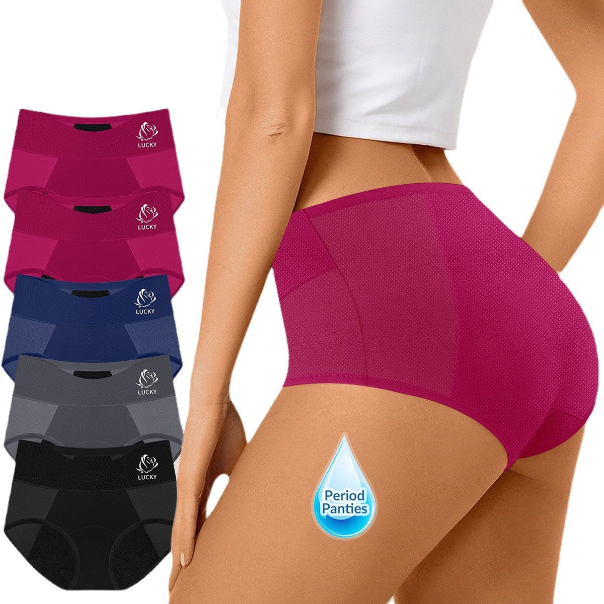 High Waist Menstrual Period Sanitary Panty Plus Size Breathable - Leverage On Heroes Women Store