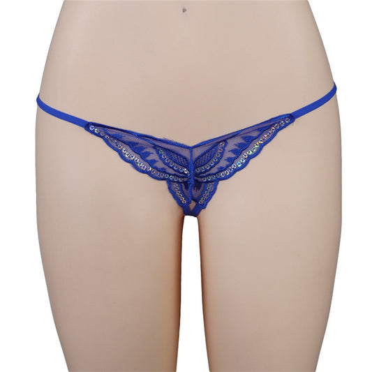 Women's Lace Waist Elastic Panties Thong - Leverage On Heroes Women Store