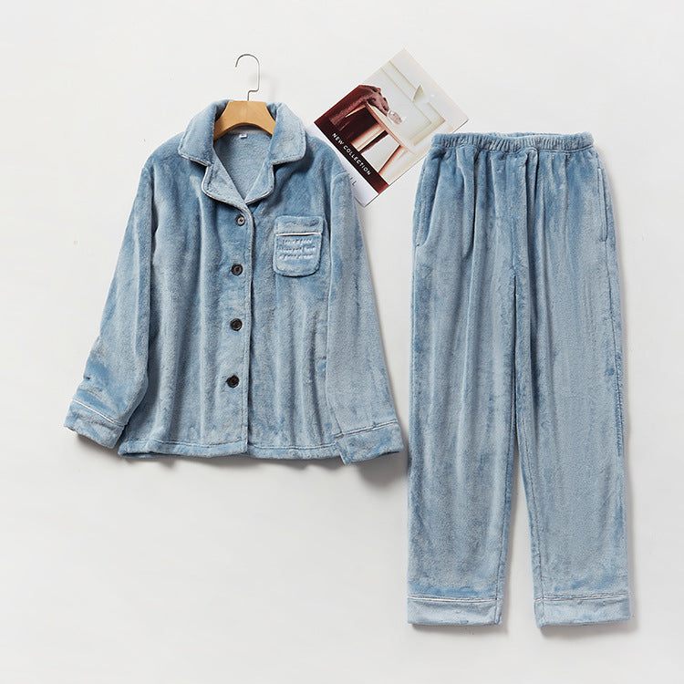 Women's Fashion Coral Fleece Thickened Loungewear Suit - Leverage On Heroes Women Store