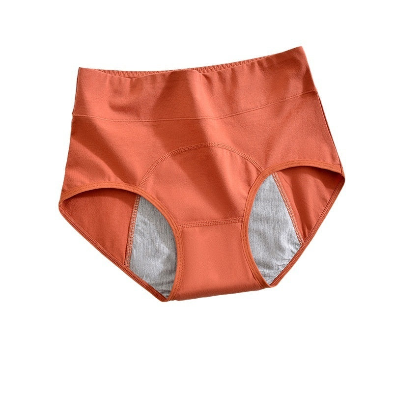Women's Underwear High Waist Pure Cotton Antibacterial Briefs Lengthened Widened Leak-proof Sanitary Panty - Leverage On Heroes Women Store