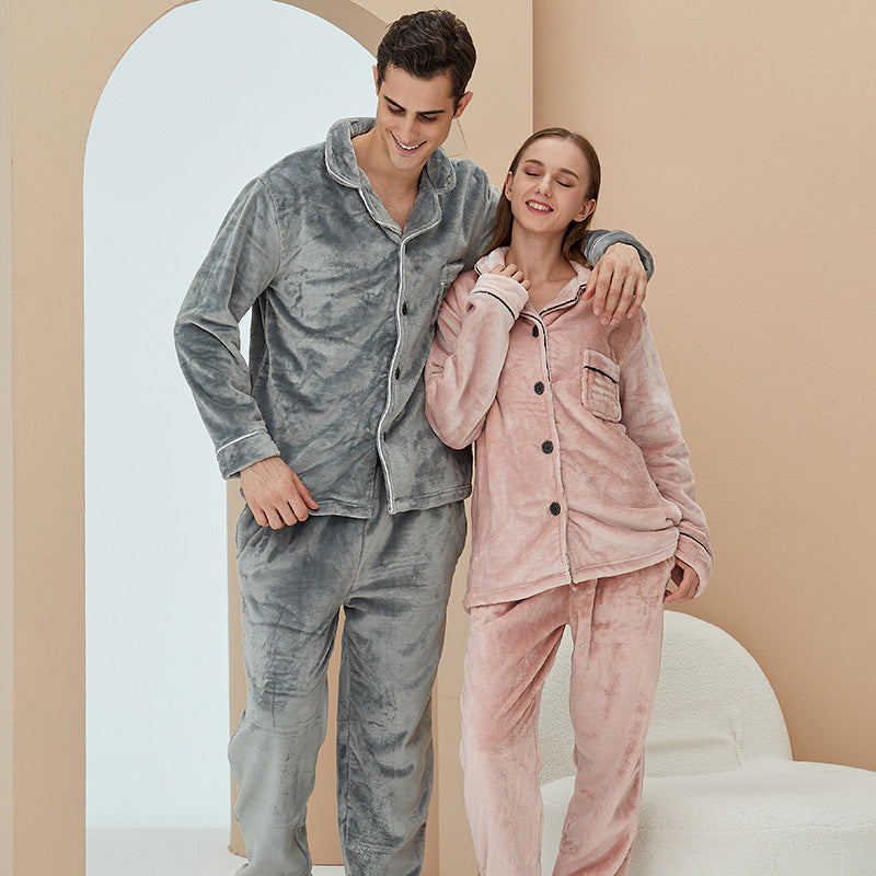 Women's Fashion Coral Fleece Thickened Loungewear Suit - Leverage On Heroes Women Store