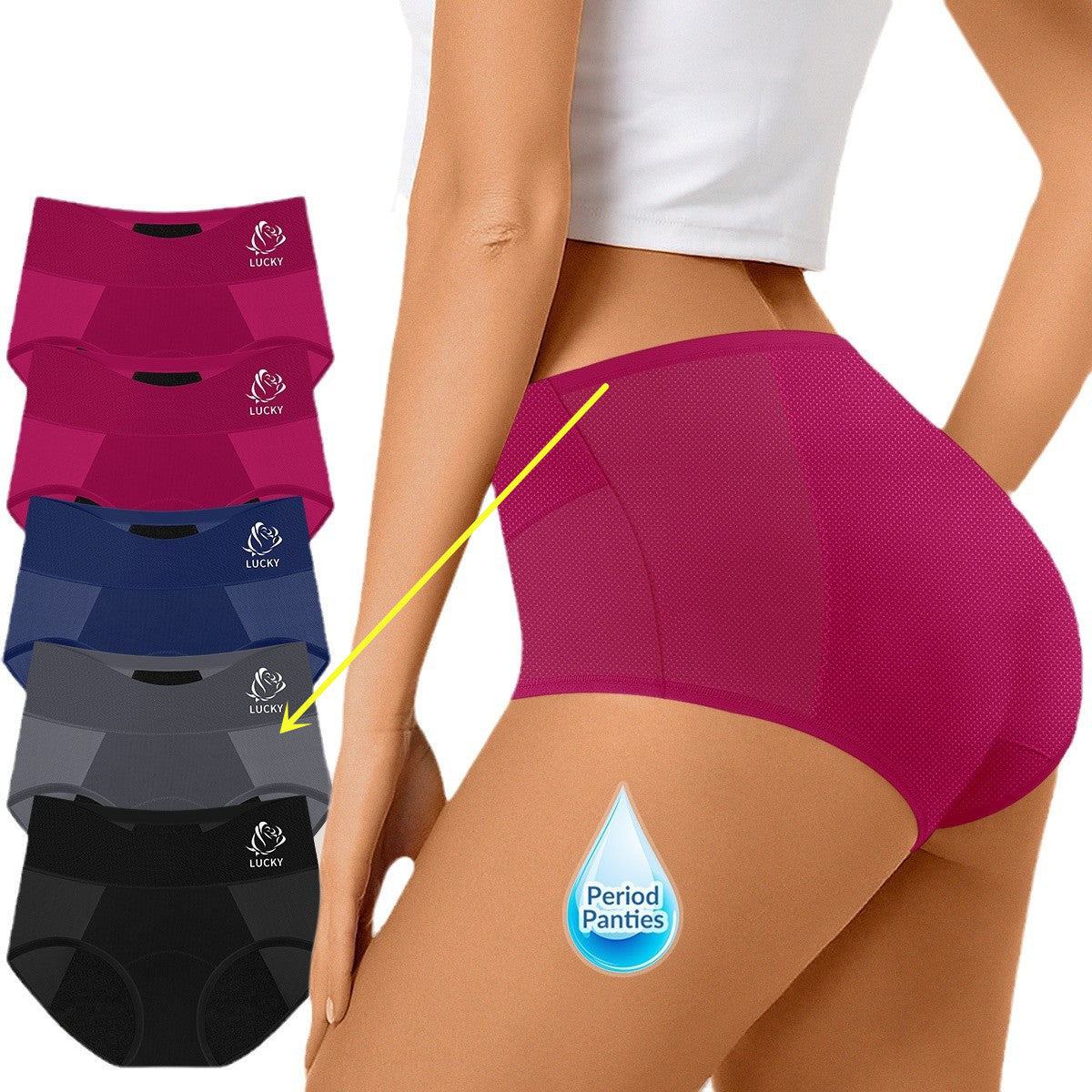 High Waist Menstrual Period Sanitary Panty Plus Size Breathable - Leverage On Heroes Women Store