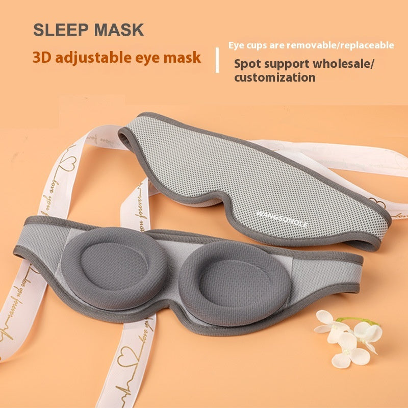 Cross-border Removable Removable Eye Contour Memory Foam Unisex Sleep Blackout Eye Mask