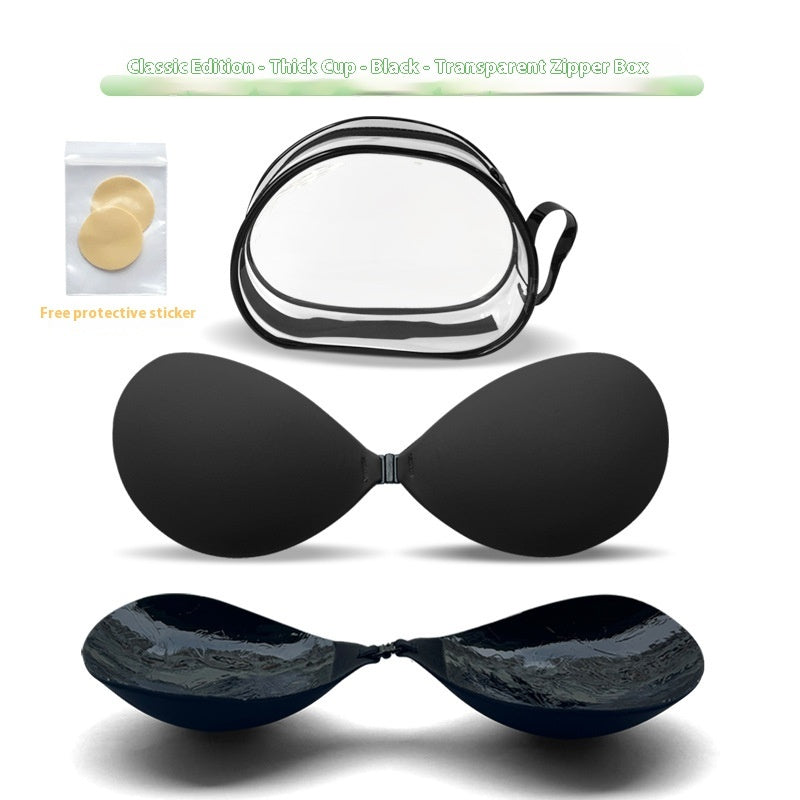 Thickened Seamless Push Up Small Breast Size Exaggerating Bra Silicone Nipple Sticker - Leverage On Heroes Women Store