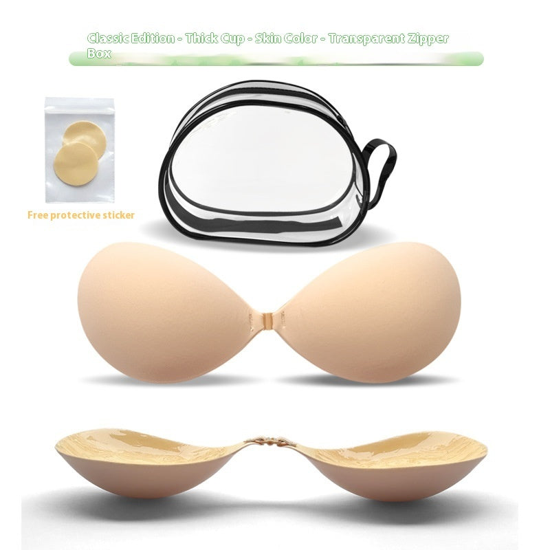 Thickened Seamless Push Up Small Breast Size Exaggerating Bra Silicone Nipple Sticker - Leverage On Heroes Women Store