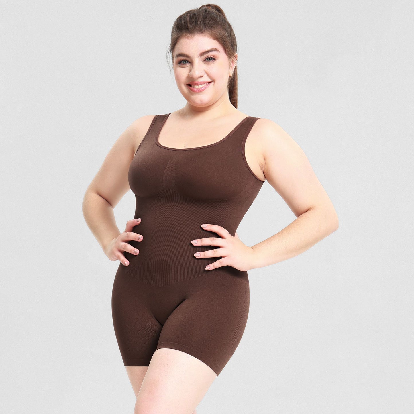 Women's Solid Color Integrated Shapewear - Leverage On Heroes Women Store