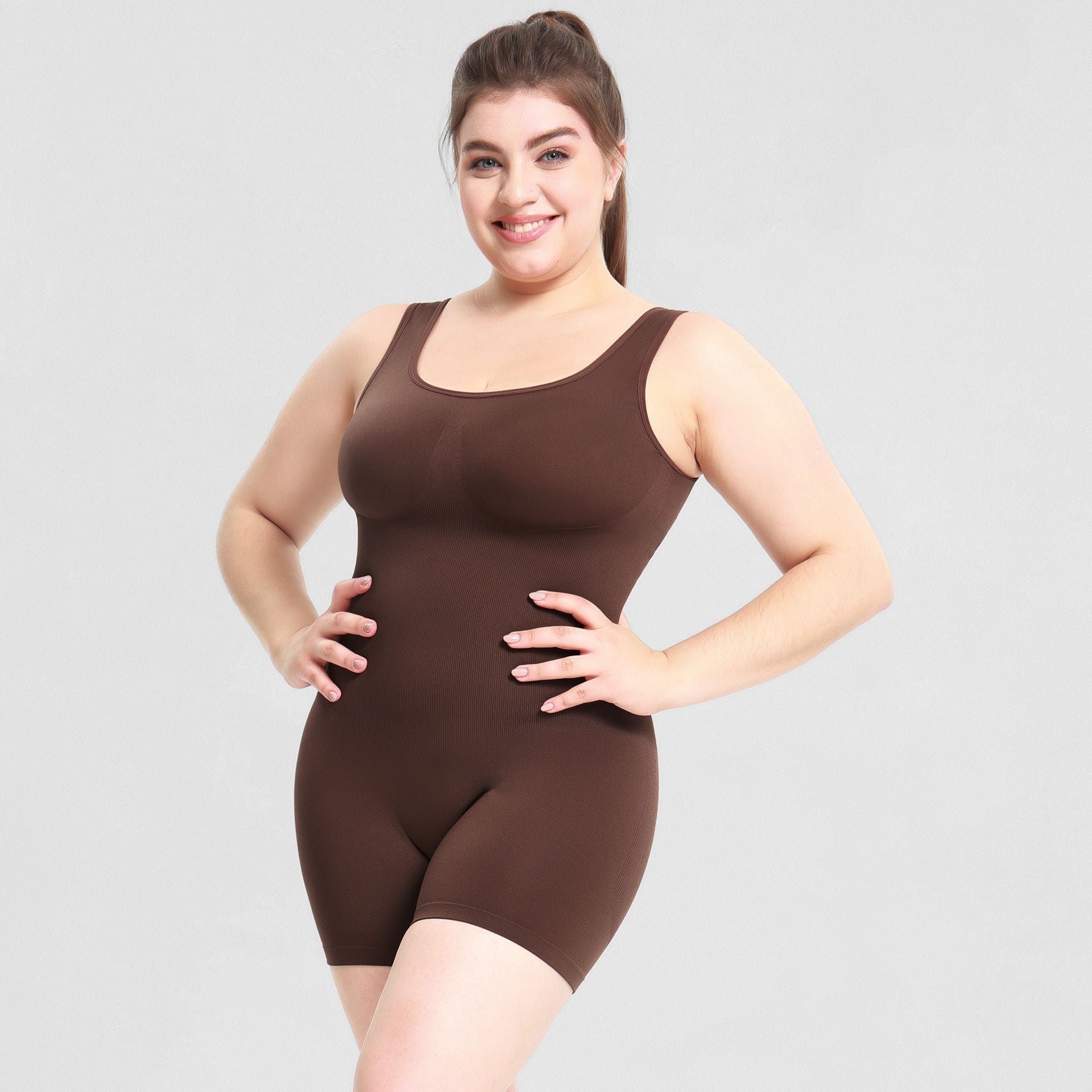 Women's Solid Color Integrated Shapewear - Leverage On Heroes Women Store