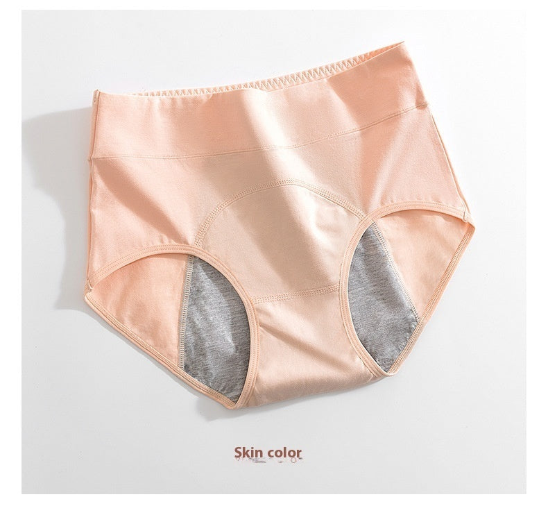 Women's Underwear High Waist Pure Cotton Antibacterial Briefs Lengthened Widened Leak-proof Sanitary Panty - Leverage On Heroes Women Store