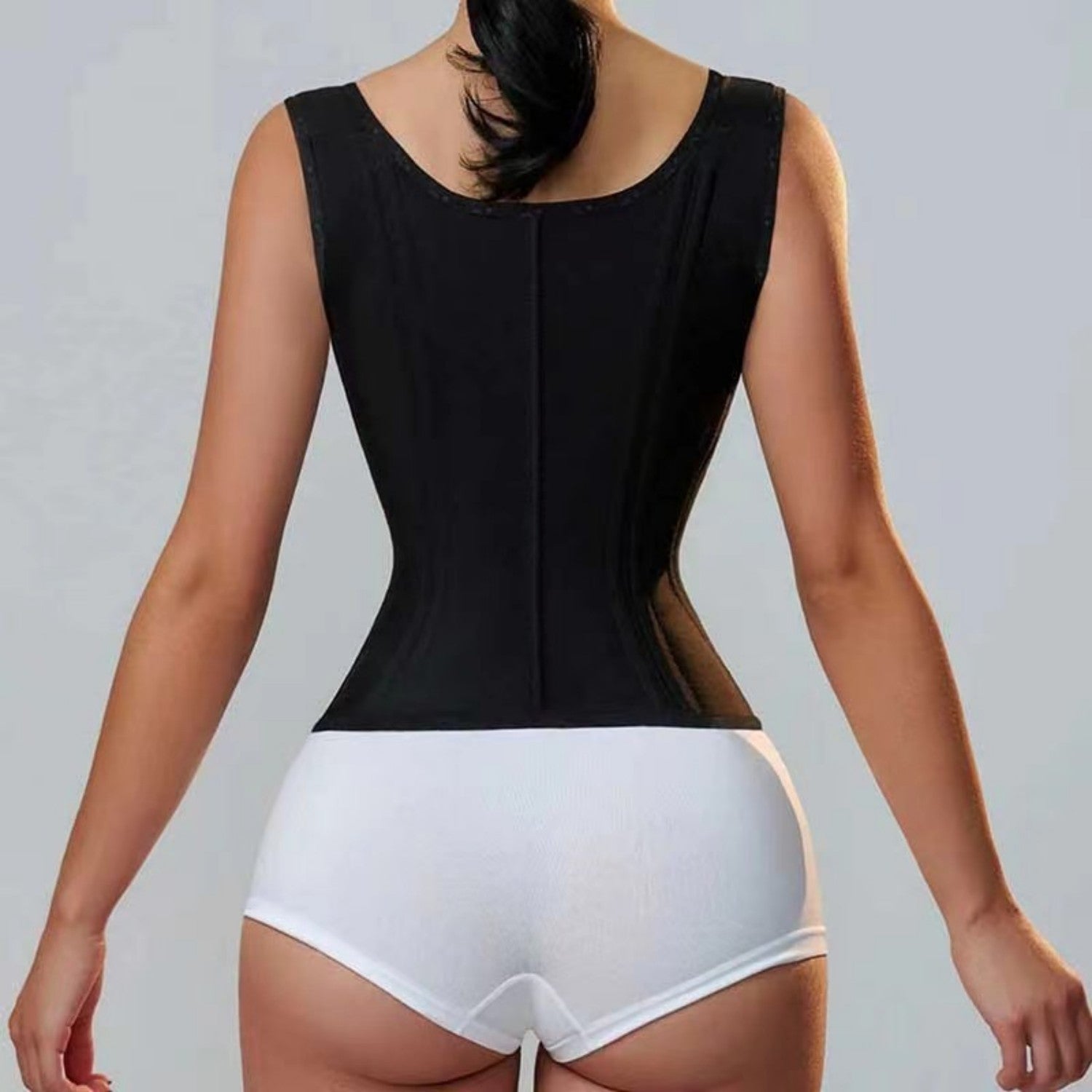 Zipper Breasted Retro Shapewear Top - Leverage On Heroes Women Store