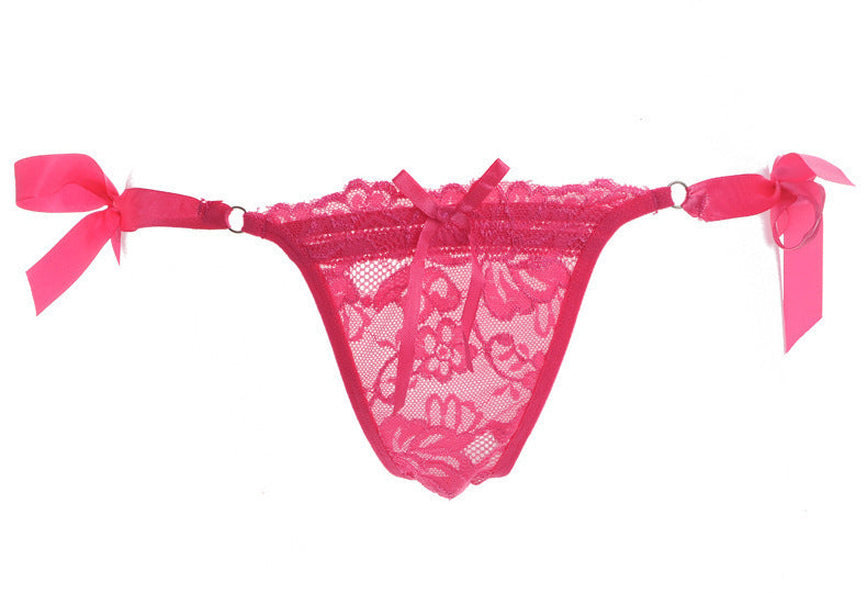 Ladies Knit Lace-up Thong Underwear Thong - Leverage On Heroes Women Store