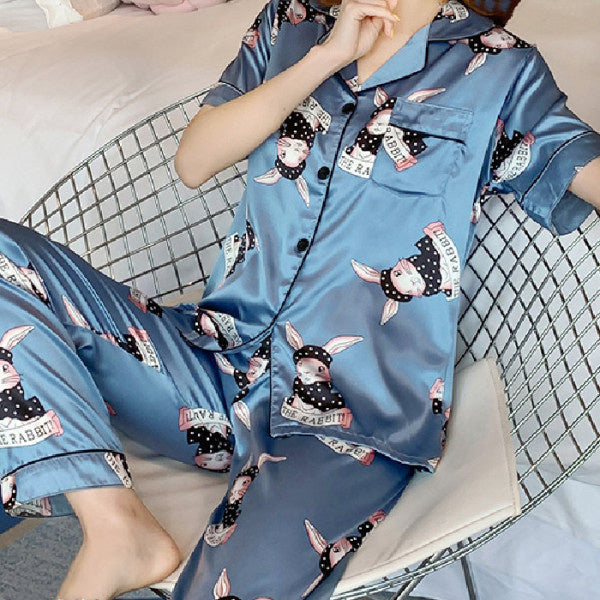 Short Sleeve Long Loungewear - Leverage On Heroes Women Store