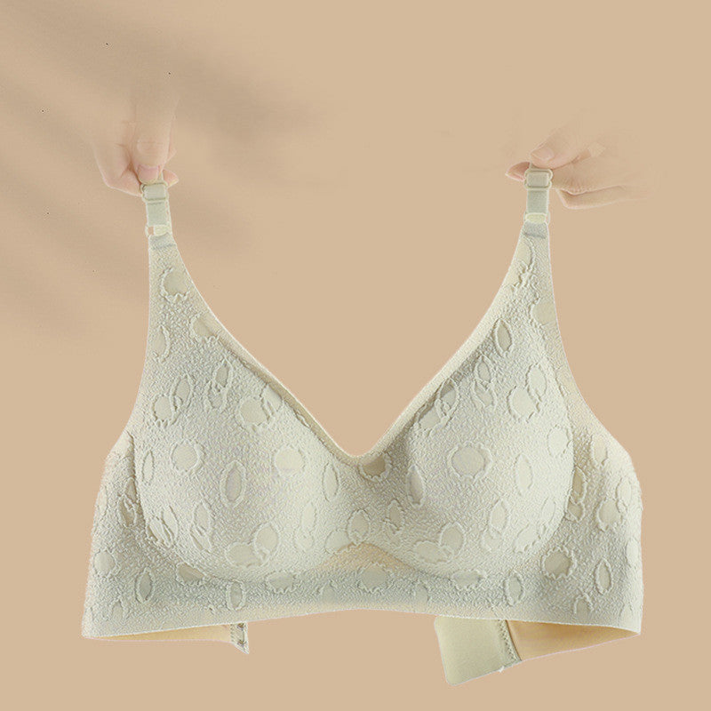 Women's Seamless Push Up Jacquard Comfort Sleeping Bra - Leverage On Heroes Women Store