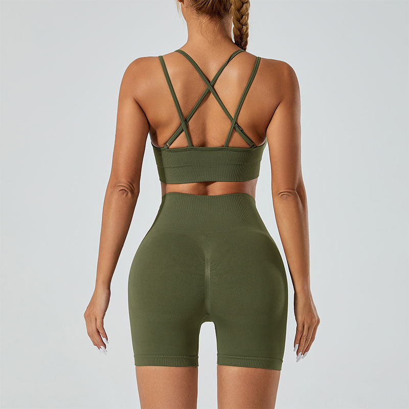 Seamless Sports High Waist Hip Lift Yoga Suit - Leverage On Heroes Women Store