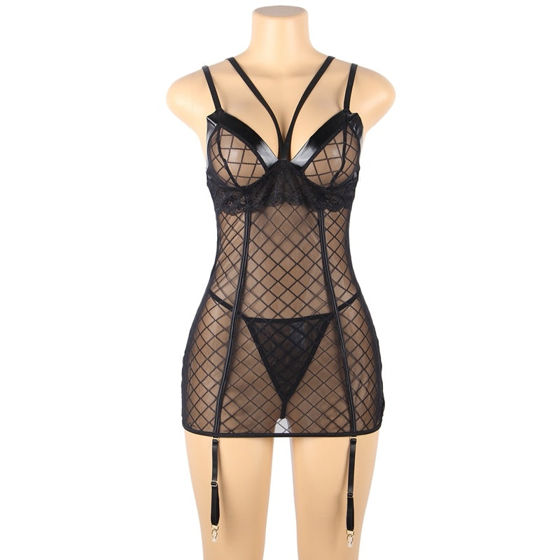 Comeondear Lace Gartered Lingerie Mesh Erotische Lingerie - Leverage On Heroes Women Store